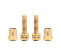 Ysyqkn 2 Piezas de Tornillo de Potencia de Bicicleta, Tuerca de Titanio, Perno para Manillar, Arandela Reforzada, Uso Seguro, Adecuado para Reparación de, Dorado