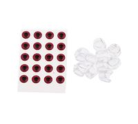 Ysyqkn 20 Piezas Ojos para Señuelos de Pesca Artificiales 3D Adhesivos Flexibles con Ovalada Modelados Adecuados para Manualidades Y, Ojos de 6 mm + Cabeza de 9 mm