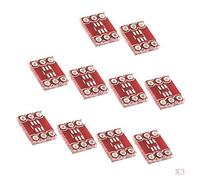 Ysyqkn 3X 10 Paquetes 0,95 Mm Adaptador PCB Socket Experimento Convertidor Placa 6 Pin Rojo