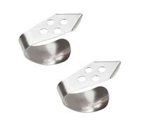 Ysyqkn 4 Piezas Púas para Guitarra Ergonómicas Metálicas Ligero Ajuste Preciso Aumentan Velocidad Adecuadas para Bajo Banjo Ensayo Conjunto Estudio, 2 Pulgares
