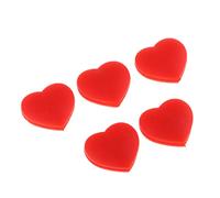 Ysyqkn 5 Piezas Amortiguador Raqueta Tenis Silicona Forma Corazón Absorción Golpes Fácil Colocar Antivibrador Adecuado para Amigos Regalo Deporte, Rojo