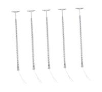 Ysyqkn 5 Piezas de Farolas LED Miniatura para Maquetas de Trenes, de Metal Y PP, Ideales para La Construcción de Maquetas, Decoración de Mi, Plata