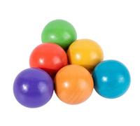Ysyqkn 6 Piezas Bolas de Madera Juguetes de Aprendizaje Bloques Cognitivos Juegos de Manipulación Reconocimiento Manual Adecuado para Familias