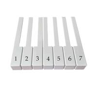 Ysyqkn 7 Piezas Piano Keytops Reemplazo Teclas Blancas Cubierta Accesorios Reparación Instalación Sencilla Material PP Adecuado para Uso Doméstico Talleres P, 5.1 Cm
