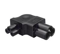 Ysyqkn Adaptador de Corriente IEC320 C6 a IEC320 C5 de 2,5 a V, Macho a Hembra, con Enchufe de Conversión Y Conector de PVC para Chasis PD.