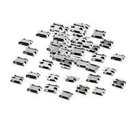 Ysyqkn Adaptador de Enchufe de Puerto Conector Hembra Micro USB de 5 Pines Material Compacto Plástico Metal Función Reemplazo Uso Adecuado para, 12 Modelos Cada 5 Piezas