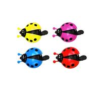 Ysyqkn Bocina para Bicicleta Infantil de 4 Piezas, Diseño de Mariquita de Dibujos Animados, Accesorio para Bicicleta, Sonido Potente, Aleación de Aluminio, F