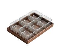 Ysyqkn Bol de Servir Dividido, Robusto Y Práctico, Moderno Y Compacto, Ideal para Guardar Frutas Secas Y Snacks de Frutas, Borde Claro, Individual