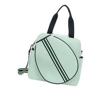 Ysyqkn Bolsa de Tenis con Espacio para Raquetas Gimnasio Bolsa Impermeable Material Oxford Cremallera Práctica Correa Ajustable Adecuada para Paseo, Verde Claro