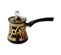 Ysyqkn Cafetera Negra con Asa, Agarre Cómodo, Tapa, Calidad Profesional, Accesorio de Acero Inoxidable, 550 ml