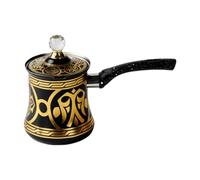 Ysyqkn Cafetera Negra con Asa, Agarre Cómodo, Tapa, Calidad Profesional, Accesorio de Acero Inoxidable, 750 ml