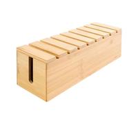 Ysyqkn Caja de Madera para Guardar Cables, Organizador de Cables Compacto Y a Prueba de Polvo con Tapa, Fácil de Almacenar.