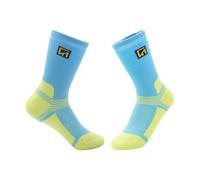 Ysyqkn Calcetines de Patinaje sobre Hielo con Diseño de Patchwork, de Algodón Elástico, Cómodos, Transpirables Y Extra Altos, Ideales para Patinar, para Niño, Blue S