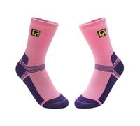 Ysyqkn Calcetines de Patinaje sobre Hielo con Diseño de Patchwork, de Algodón Elástico, Cómodos, Transpirables Y Extra Altos, Ideales para Patinar, para Niño, Pink S