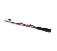 Ysyqkn Caña de Pescar Telescópica de Fibra de Carbono, Herramientas Y Accesorios de Pesca con Portacarretes de Acero Inoxidable Y Mango de EVA, Adecuada para, Rojo 1,0 m