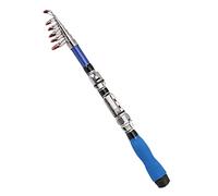 Ysyqkn Caña de Pescar Telescópica de Fibra de Carbono, Herramientas Y Accesorios de Pesca con Portacarretes de Acero Inoxidable Y Mango de EVA, Adecuada para, Azul 1,5 m