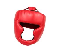 Ysyqkn Casco de Boxeo, Protector de Cabeza Profesional Portátil para Protección de Mejillas, Protector de Cabeza para Muay Thai, Grappling Y Karate, Niños Rojos