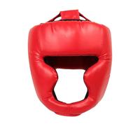 Ysyqkn Casco de Boxeo, Protector de Cabeza Profesional Portátil para Protección de Mejillas, Protector de Cabeza para Muay Thai, Grappling Y Karate, Adulto Rojo