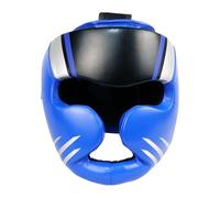 Ysyqkn Casco de Cobertura Total con Acolchado Ajustable, Protección para Los Oídos Y Protector Facial, Ideal para Entrenamiento de Artes Marciales Y Boxeo, Azul m