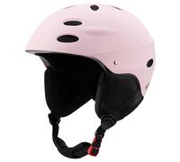 Ysyqkn Casco de Esquí, Casco Protector, Accesorios de Esquí para Exteriores, Circunferencia de La Cabeza Ajustable, Espuma Amortiguadora, Apto para Snowboard, Rosa