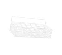 Ysyqkn Cesta de Alambre para Colgar en La Pared, Organizador para Artículos de Cocina Y Taller de Manualidades, Blanco l, Individual