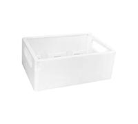 Ysyqkn Cesta de Almacenamiento, Mini Caja Apilable, Contenedor de Plástico Plegable con Asa Reforzada, Función Plegable para Dormitorio, Oficina, Cocina, Sal, Blanco