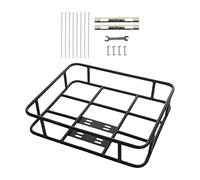 Ysyqkn Cesta de Almacenamiento para Bicicleta, Cesta Delantera para Bicicleta, Cesta Trasera Colgante para Bicicleta, Portaequipajes, Alforjas Metálicas para, 48cmx38cm