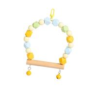 Ysyqkn Columpio para Pájaros Percha de Madera para Jaula Juguete Colgante Fácil de Instalar Favorece Coordinación y Inteligencia Adecuado para Loros, Naranja Estilo a