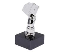 Ysyqkn Copa Trofeo para Cartas de Juego con Base de Mármol, Fabricada en Aleación, Ideal para Colecciones de Recuerdos de Y Casinos, Plata