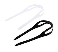 Ysyqkn Correa para Gafas de Natación con Banda para La Cabeza Y Ajuste Sencillo Material de Silicona Flexible Adecuada para Competiciones Prácticas de Nataci, Negro+Blanco, 2 uds 190mm
