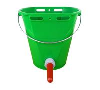 Ysyqkn Cubo de Alimentación para Terneros Recién Nacidos, Fabricado en Polipropileno, Fácil de, con Graduaciones, Accesorios Y Apto para Todos, Verde con 1 Pezón