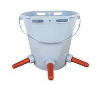 Ysyqkn Cubo de Alimentación para Terneros Recién Nacidos, Fabricado en Polipropileno, Fácil de, con Graduaciones, Accesorios Y Apto para Todos, Gris con 3 Pezones