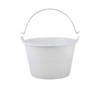 Ysyqkn Cubo de Cemento, Contenedor Multiusos de Nailon con Asa Reforzada, de Usos Múltiples, Resistente Al Desgaste, Fácil de Manejar, Apto para Riego Y Tran, Blanco, 18cmx28cm