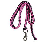 Ysyqkn Cuerda de de Alta Resistencia con Mosquetón, Ideal para Entrenar Caballos, Perros U Ovejas, 2m Rosa y Negro
