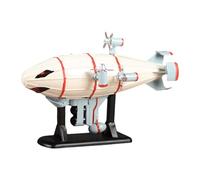 Ysyqkn Dirigible de Juguete Coleccionable con Base, Estatua Conmemorativa de Hierro, Adorno de Simulación Realista, Recuerdo para Coleccionistas, Blanco, S