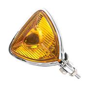 Ysyqkn Faro Triangular Clásico de Aluminio Y Cristal con Función Retro, Compatible con Choppers Y Bobbers de Uso en Carretera, Tipo 2