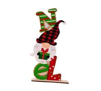 Ysyqkn Figura de Carta Navideña, Adorno de Madera con Elementos Navideños, Elegante Decoración Coleccionable, Artículo Hecho a Mano, Adecuado para Sala de Es, Enano, Individual