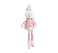 Ysyqkn Figura de Muñeco Navideño, Adorno de Mesa, Decoración de Fiesta de Peluche, Navideño, Personaje Coleccionable, Tela Suave Y Estable, a, Muñeco de Nieve de Piernas Largas, Individual