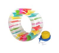 Ysyqkn Flotador Inflable Redondo con Ruedas para Piscina, Juguete Acuático para Hacer Ejercicio, Fabricado en PVC Ligero para La Actividad Física Y La, 100cmx60cm