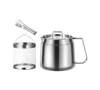 Ysyqkn Freidora de Acero Inoxidable con Cesta, Filtro, Asa Y Tapa. Calentamiento Rápido, Fácil Almacenamiento. Ideal para Cocinas Domésticas, Catering, Campi, 1.5l