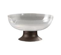 Ysyqkn Frutero con Pedestal, Frutero con Soporte, Expositor de Frutas, Ensaladera, Bombonera, Soporte Antideslizante Estable, PET, Apto para Cocina, Blanco, tal como se describe