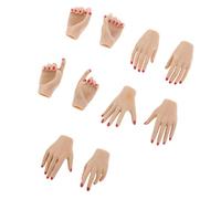 Ysyqkn Juego de 10 Manos Intercambiables para Figuras Femeninas (6 Modelos Diferentes), Fabricadas en PVC, Ideales para Colecciones Y Exhibiciones DIY, Trigo