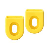 Ysyqkn Juego de 2 Fundas para Bielas de Bicicleta de Carretera, Fundas Protectoras para Bielas, Protectores de Pedalier, Fundas Antipolvo de Silicona, Amarillo