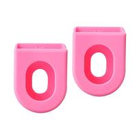 Ysyqkn Juego de 2 Fundas para Bielas de Bicicleta de Carretera, Fundas Protectoras para Bielas, Protectores de Pedalier, Fundas Antipolvo de Silicona, Rosa