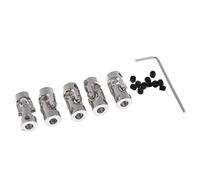Ysyqkn Juego de 5 Conectores de Cardán Metálicos Universales, Compatibles con Coches, Barcos Y Vehículos Oruga Radiocontrolados. Accesorio, 4x5mm