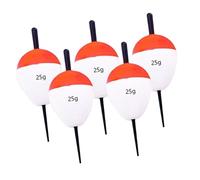 Ysyqkn Juego de 5 Flotadores Ovalados Rojos de Alta Flotabilidad para La Pesca de Pámpanos, 25g