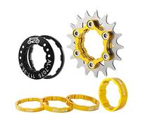 Ysyqkn Kit de Conversión de Piñón de Cassette de Una Sola Velocidad para Bicicleta, de Acero. Componente Convertidor de Engranajes. Adecuado para El Mantenim, Oro