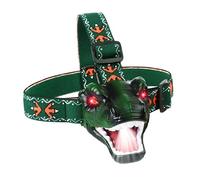 Ysyqkn Linterna Frontal LED Ajustable con Diadema para Acampar Al Aire Libre, Linterna con Forma de Dinosaurio, Ideal para Fiestas, Senderismo, Cumpleaños Y, Verde