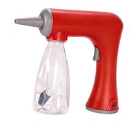 Ysyqkn Máquina de Burbujas Eléctrica Portátil con Botella - Versátil, Ligera, Espuma Uniforme - Accesorio Profesional para Salones de Belleza, Rojo