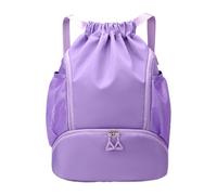Ysyqkn Mochila de Baloncesto con Cordón, Ligera, Waterproof, with Compartmento para Zapatos, Color, PÚrpura
